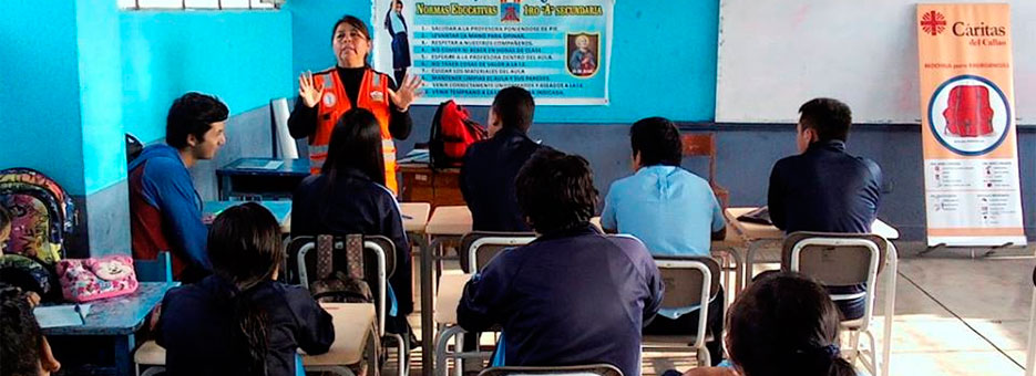 Caritas del Callao ofreció charla de sensibilización ante desastres naturales