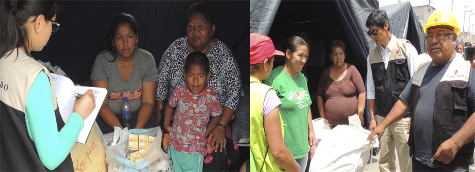 Cáritas entrega donaciones a damnificados del incendio que arrasó con 25 viviendas