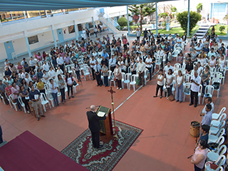 Visita de obispo a jornada de capacitación I.E.P. 2019