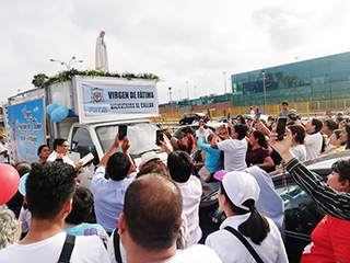 Imagen de la Virgen de Fátima en el Callao 2019